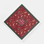 Chique servetten in waterverf cranberry rood (Hoek)