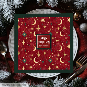 Chique  servetten in waterverf cranberry rood