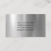 Chique Silver Black Design Kaarten voor Event Mana Visitekaartje (Achterkant)