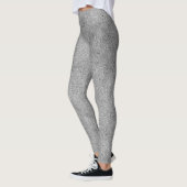 Chique Silver Glitter Folie Sparkle Leggings (Links)
