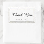 Chique Silver Glittered Trim - Rechthoek Sticker (Tas)