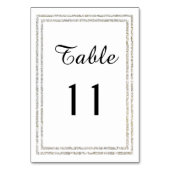 Chique Silver Glittered Trim - Tafel Kaart (Achterkant)