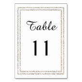Chique Silver Glittered Trim - Tafel Kaart (Voorkant)