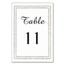 Chique Silver Glittered Trim - Tafel Kaart