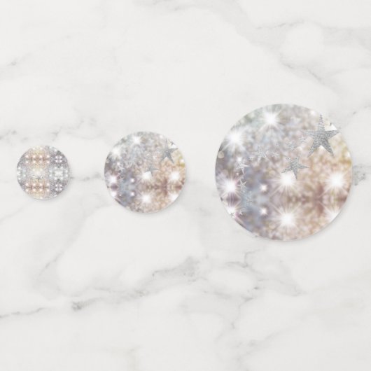 Chique Silver Stars Party Confetti (Achterkanten)