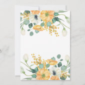 Chique Sinaasappel Anemone Groen Bloemen Verjaarda Kaart (Achterkant)