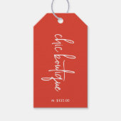 Chique Sinaasappel Boutique Kleding Prijs Hang Lab Cadeaulabel (Voorkant)