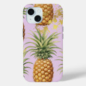 Chique Sinaasappel, Mauve en gouden ananasfruit Case-Mate iPhone Case (Achterkant)