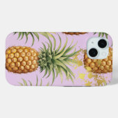 Chique Sinaasappel, Mauve en gouden ananasfruit Case-Mate iPhone Case (Achterkant (horizontaal))