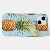 Chique Sinaasappel, pastelblauw en gouden ananasfr Case-Mate iPhone Case (Achterkant (horizontaal))