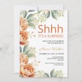 Chique Sinaasappel Pioen Goud Blad Verrassing Verj Kaart (Voorkant)