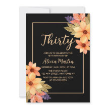 Chique Sinaasappel Rode Herfst Flora Any Age Zwart