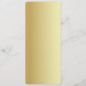 Chique Skinny Aangepaste Bruiloft Menu (Achterkant)