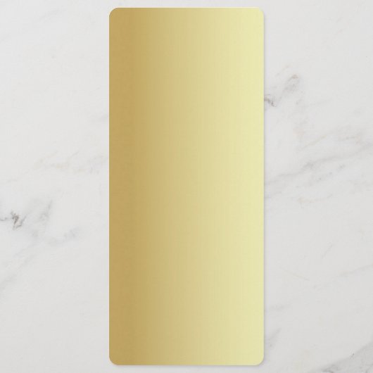 Chique Skinny Aangepaste Bruiloft Menu (Achterkant)