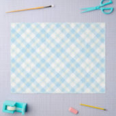 Chique Sky Blauw en Wit Check Tissue Paper Tissuepapier (Craft)