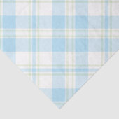 Chique Sky Blauw en Wit Check Tissue Paper Tissuepapier (Detail)