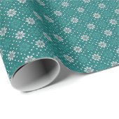 Chique Smaragd Bloemmotief Cadeaupapier (Rol Hoek)