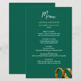 Chique smaragdgroene gouden trouwringen