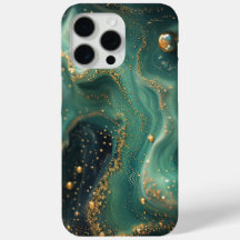 Chique Smaragdgroene Malachiet Gouden Glitter Desi