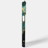 Chique Smaragdgroene Malachiet Gouden Glitter Desi Case-Mate iPhone Case (Achterkant / Rechts)
