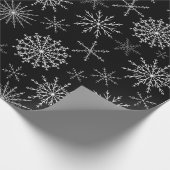 Chique sneeuwstorm cadeaupapier (Hoek)