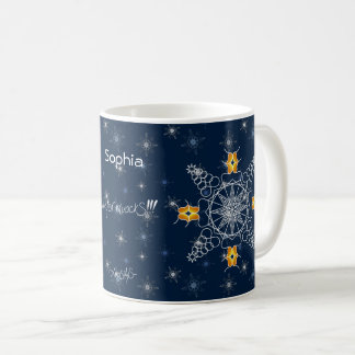 Chique sneeuwvlok kus winter muackS!!!-Bewerkbare  Koffiemok