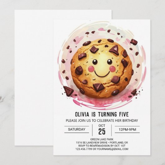 Chique snoepjes leuke koekjes verjaardag kaart (Voorkant / Achterkant)