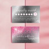 Chique sparkle roze make-up en haar loyaliteitskaa visitekaartje