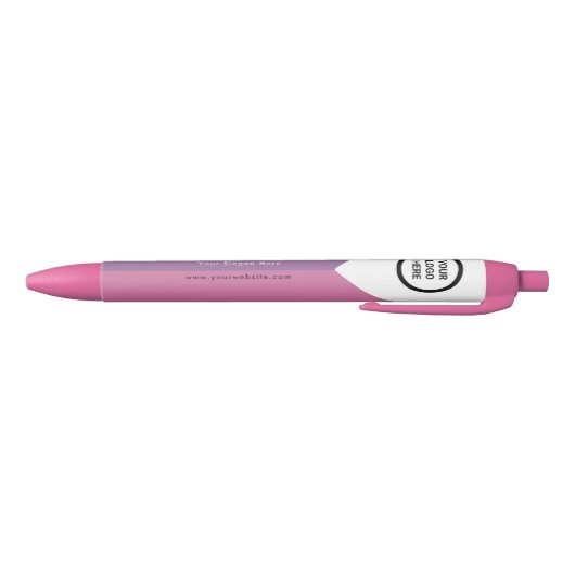 Chique Speelse Roze Wit Dual Tone Business Logo Zwarte Inkt Pen (Bodem)