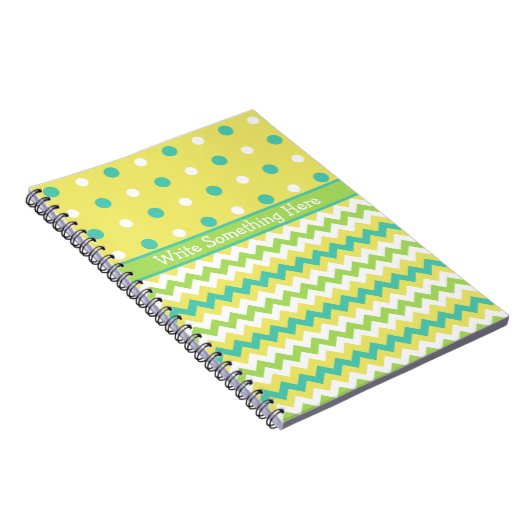 Chique spiraal Notitieboek: Polka Dots en Chevrons Notitieboek (Rechterzijde)