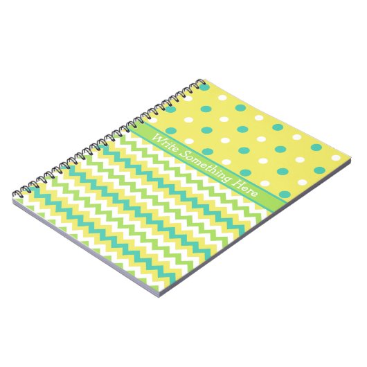 Chique spiraal Notitieboek: Polka Dots en Chevrons Notitieboek (Linkerzijde)