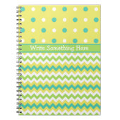 Chique spiraal Notitieboek: Polka Dots en Chevrons Notitieboek (Voorkant)