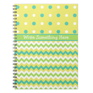 Chique spiraal Notitieboek: Polka Dots en Chevrons Notitieboek