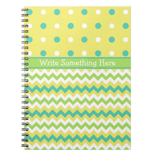 Chique spiraal Notitieboek: Polka Dots en Chevrons Notitieboek (Voorkant)