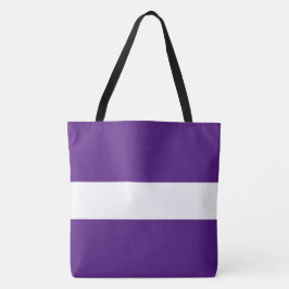 Chique sportieve fun brede koninklijke Paarse witt Tote Bag
