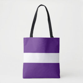 Chique sportieve fun brede koninklijke Paarse witt Tote Bag