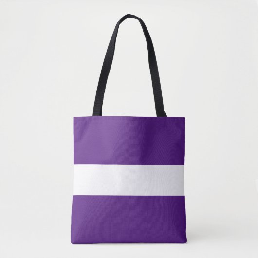 Chique sportieve fun brede koninklijke Paarse witt Tote Bag (Voorkant)