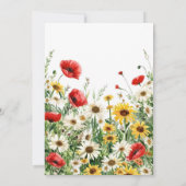 Chique Spring Wildbloemen 40e verjaardag Kaart (Achterkant)