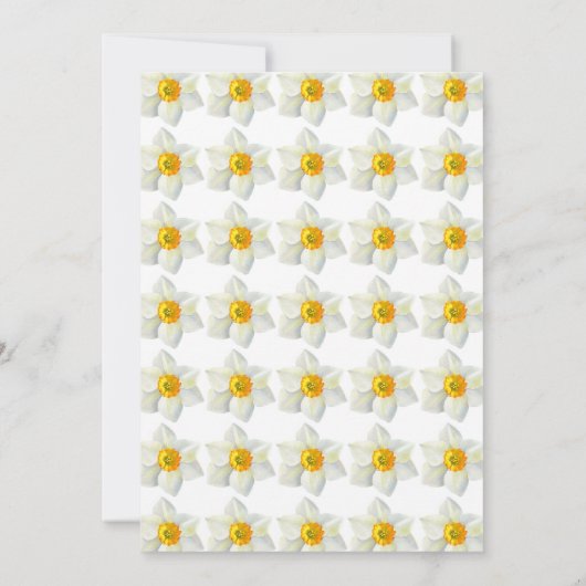 Chique Spring Yellow Daffodil Botanische Verjaarda Kaart (Achterkant)