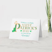 Chique St Patrick's Groet voor Opa Shamrocks Kaart (Voorkant)