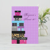 Chique stapelbare geschenken verjaardagsfeestuitno kaart (Staand voorkant)