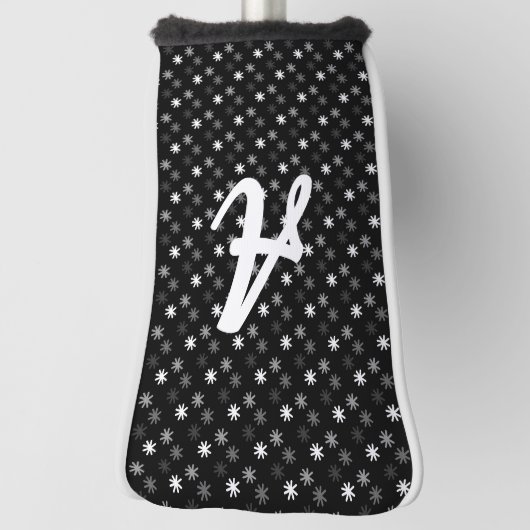 Chique sterretjes Klassiek-zwart-gepersonaliseerd Golfheadcover (Draai 90)