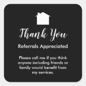 Chique stickers om te bedanken voor de verwijzing (Voorkant)