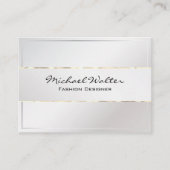 Chique stijl met gouden rand visitekaartje (Voorkant)