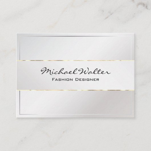 Chique stijl met gouden rand visitekaartje (Voorkant)
