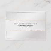 Chique stijl met gouden rand visitekaartje (Achterkant)