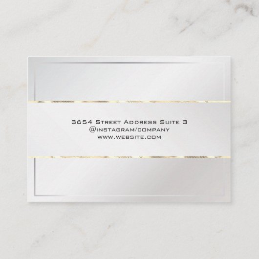 Chique stijl met gouden rand visitekaartje (Achterkant)