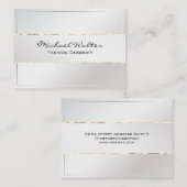 Chique stijl met gouden rand visitekaartje (Voorkant / Achterkant)