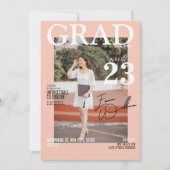 Chique stijlvol afstuderen fototijdschrift kaart (Voorkant)