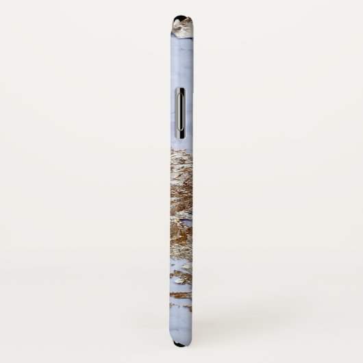 Chique Stijlvol blauw gouden marmer gepersonalisee Case-Mate iPhone Case (Achterkant / rechts)